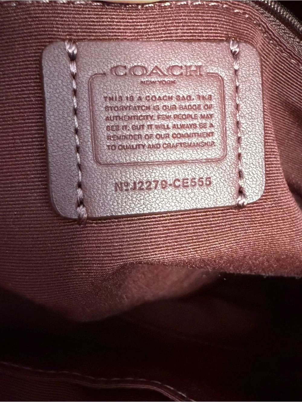 COACH Red Apple Pebbled Leather Hobo with Gold Chain Accent